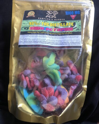 Sour Octopus THC gummies (1000 mg)